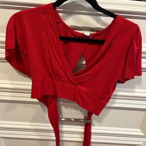 Garage Vibrant Red Crop Top